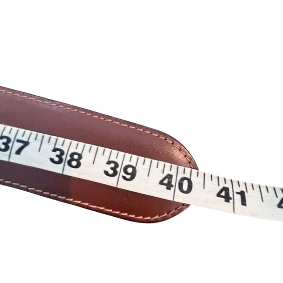 Lucky Brand Vintage Brown Woven Leather Belt Large Made in India - Picture 7 of 15